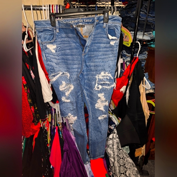 American eagle distressed skinny jeans 16 - Picture 1 of 4